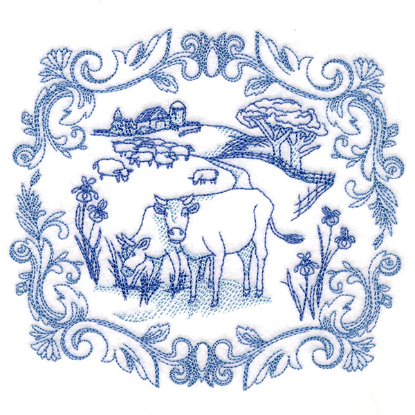 Countryside Farm Scene - Cows - Image 4