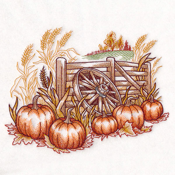 Countryside Harvest Scene - Image 3