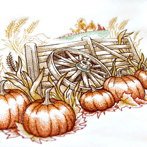 Countryside Harvest Scene - Image 6