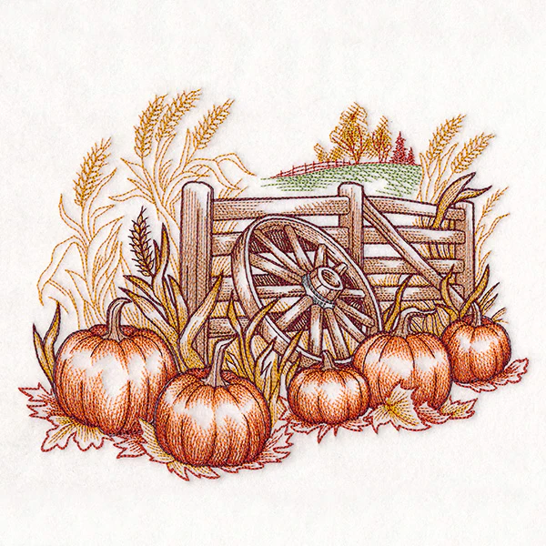Countryside Harvest Scene - Image 7