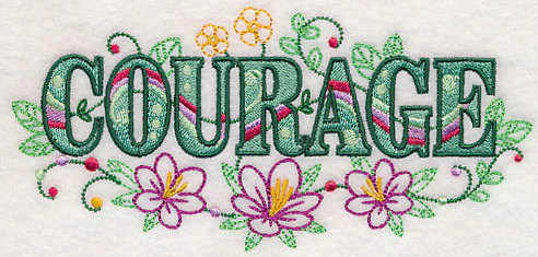 Courage with Vintage Flower Fade - Image 4