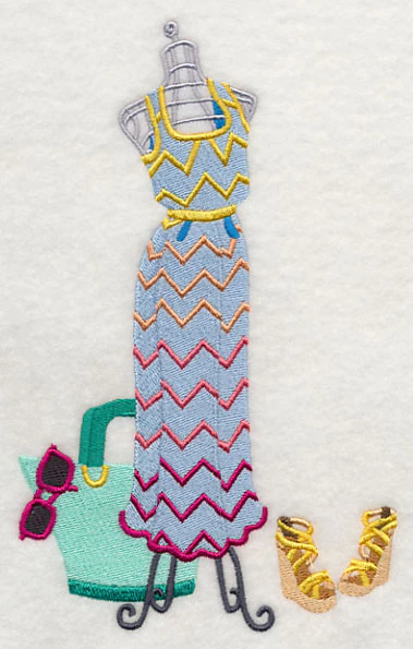 Couture Dress Form - Chevron Dress - Image 4