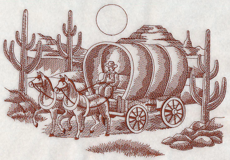 Covered Wagon Scene (Toile) - Image 5