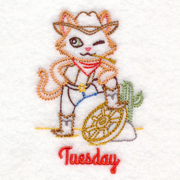 Cowboy Cat on Tuesday (Vintage) - Image 2