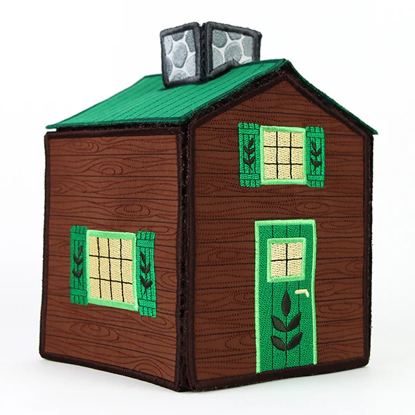 Cozy Cabin Tissue Box (In-the-Hoop) - Image 8