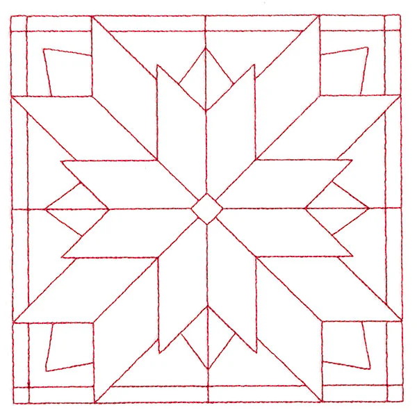 Cozy Christmas Quilting Square - Poinsettia (Double Run) - Image 3