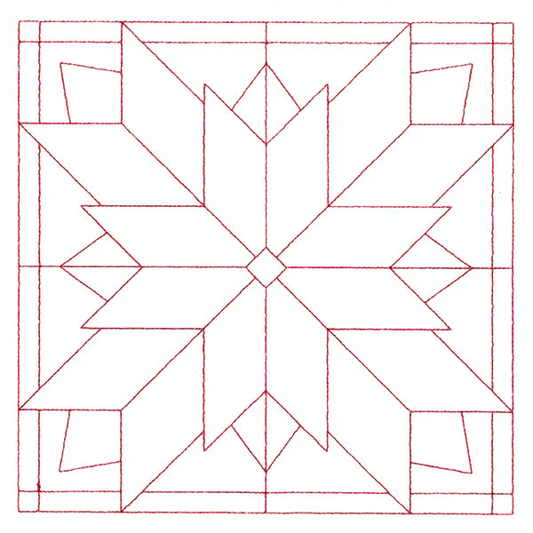 Cozy Christmas Quilting Square - Poinsettia (Double Run) - Image 6