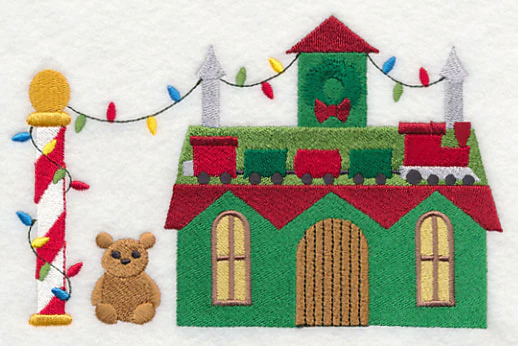Cozy Christmas Village Toy Factory