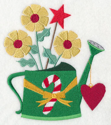 Cozy Christmas Watering Can with Heart - Image 2