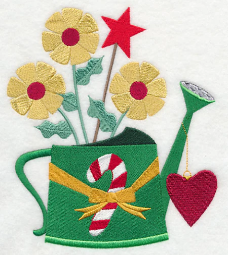 Cozy Christmas Watering Can with Heart - Image 4