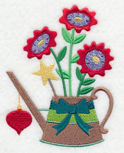 Cozy Christmas Watering Can with Ornament - Image 3