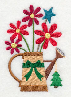 Cozy Christmas Watering Can with Tree - Image 3