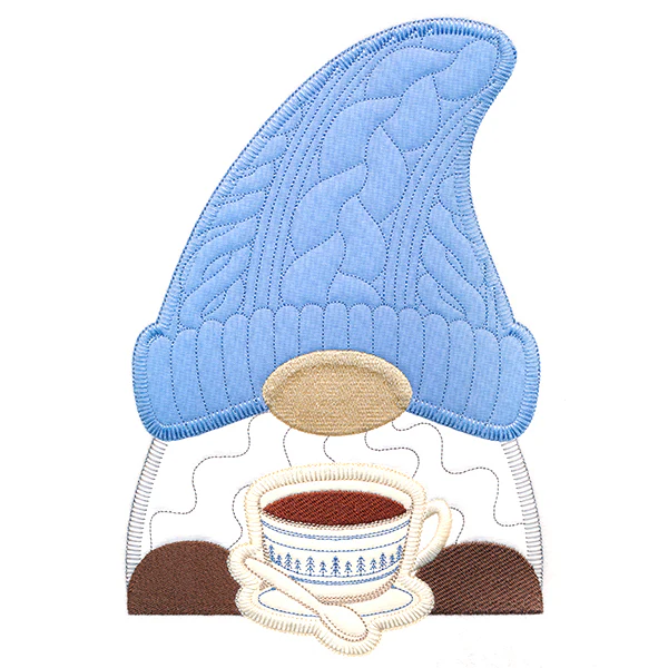 Cozy Coffee Gnome (Heirloom Applique) - Image 5