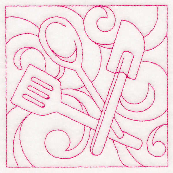 Cozy Kitchen Quilting - Utensils (Double Run) - Image 5