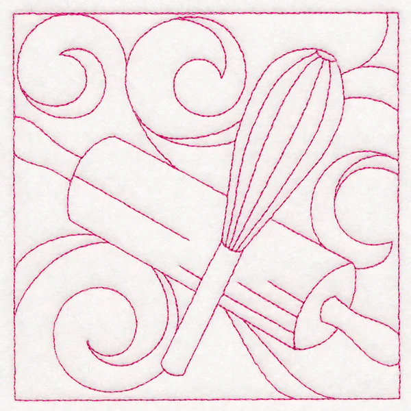 Cozy Kitchen Quilting - Whisk and Rolling Pin (Double Run) - Image 4