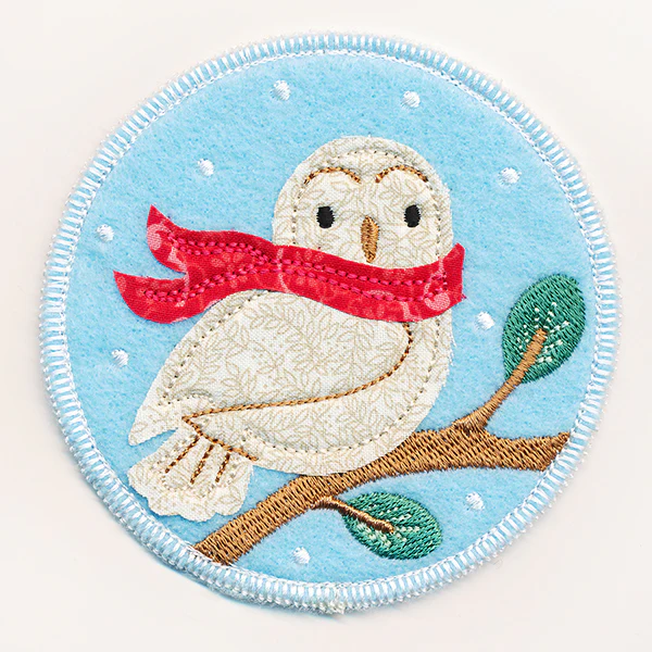 Cozy Winter Coaster - Owl (In-the-Hoop) - Image 2