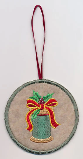 Craft a Little Christmas - Thread Spool Ornament (In-the-Hoop)