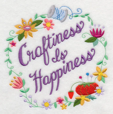 Craftiness Is Happiness Wreath - Image 3
