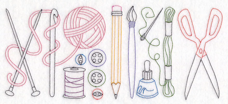 Crafting Quick Stitch Border (Vintage)
