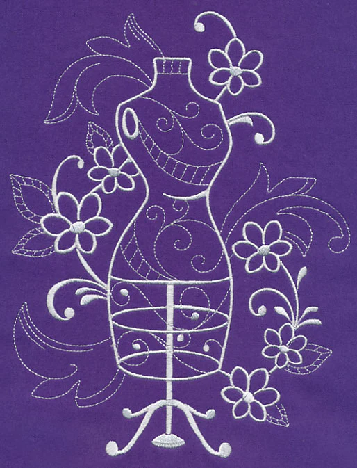 Crafty Dress Form (Whitework)