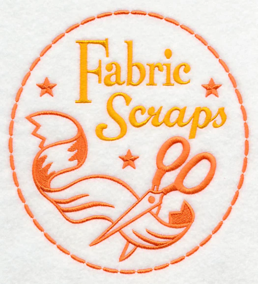 Crafty Notions Label: Fabric Scraps
