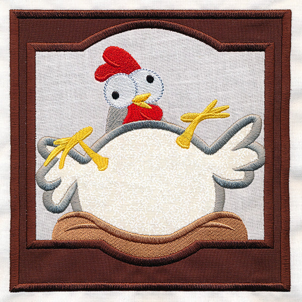 Crazy Coop Chicken Square - Dorothy (Quilt Block) - Image 10