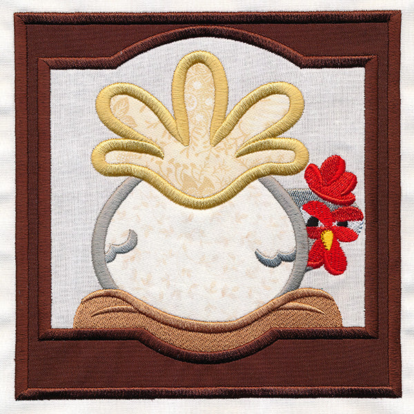 Crazy Coop Chicken Square - Gertrude (Quilt Block) - Image 10