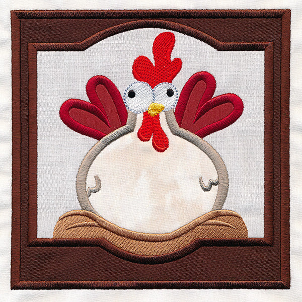 Crazy Coop Chicken Square - Henrietta (Quilt Block) - Image 7
