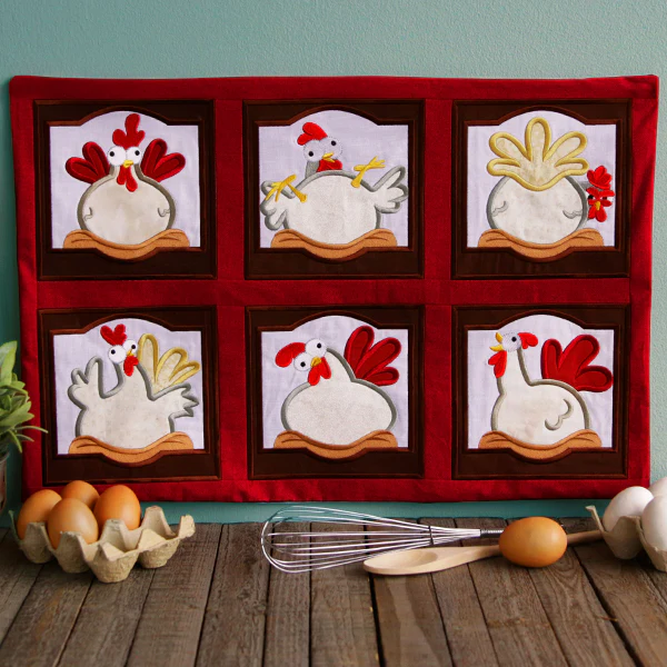 Crazy Coop Chicken Square - Sheila (Quilt Block) - Image 8
