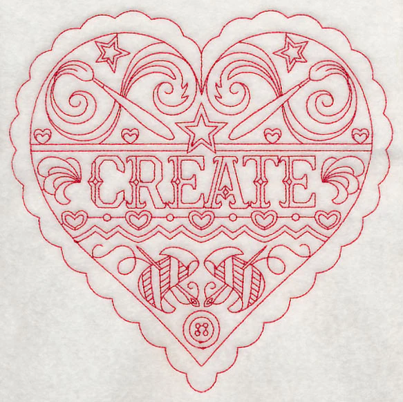 Create Heart (Redwork) - Image 5
