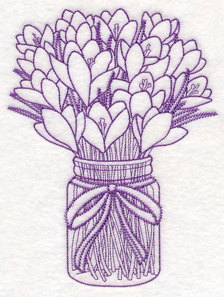 Crocuses Mason Jar (Vintage) - Image 2