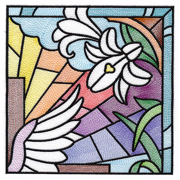 Cross & Dove Stained Glass Window Easter Scene 2 - Image 3