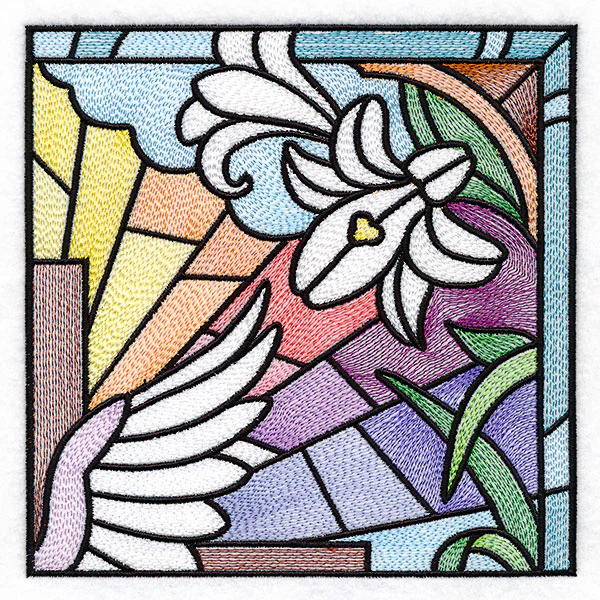 Cross & Dove Stained Glass Window Easter Scene 2 - Image 5