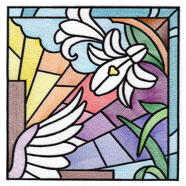 Cross & Dove Stained Glass Window Easter Scene 2 - Image 9