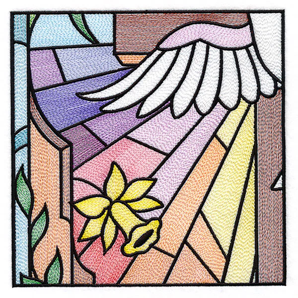 Cross & Dove Stained Glass Window Easter Scene 3 - Image 3