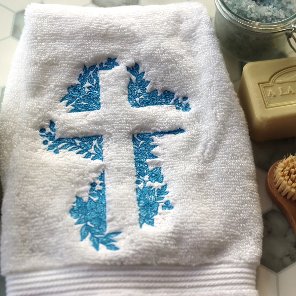 Cross in Flowers (Embossed) - Image 30
