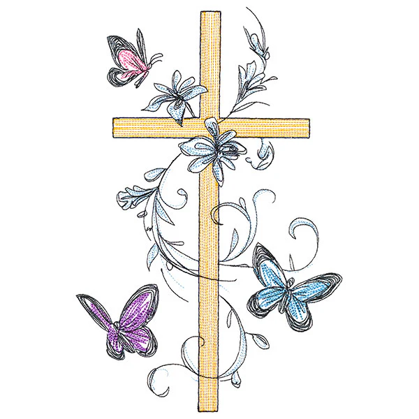 Cross with Butterfly Filigree - Image 5