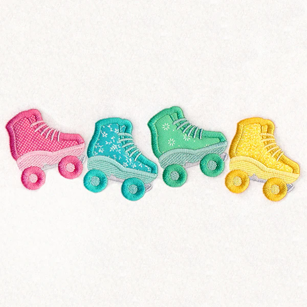 Cruisin' Roller Skate Border (Applique) - Image 3