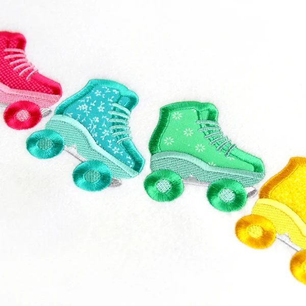 Cruisin' Roller Skate Border (Applique) - Image 6
