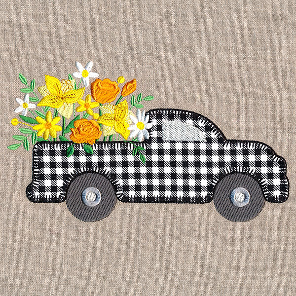 Cruising Floral Retro Truck (Heirloom Applique) - Image 7