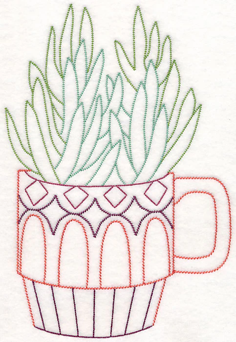 Cup o' Succulent - Senecio (Vintage)