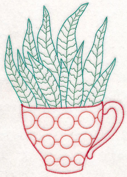 Cup o' Succulent - Zebra Hawthoria (Vintage) - Image 2