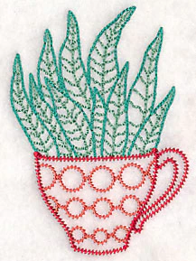 Cup o' Succulent - Zebra Hawthoria (Vintage) - Image 5