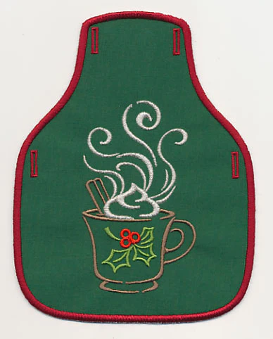 Cup of Christmas Cheer Bottle Apron (In-the-Hoop)