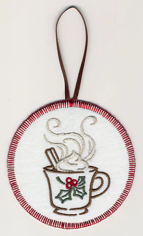 Cup of Christmas Cheer Ornament (In-the-Hoop)