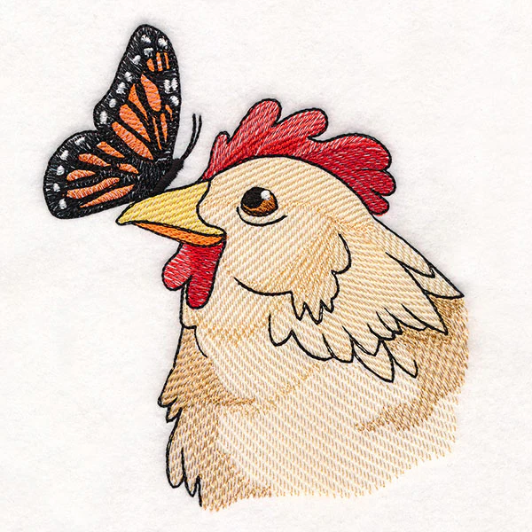 Curious Chicken and Monarch - Image 3