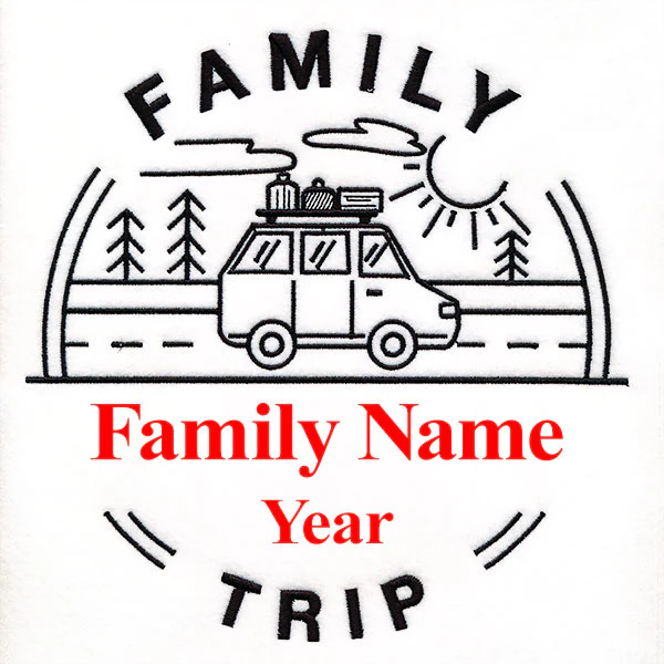 Customizable Family Trip - Satin Stitch - Image 2