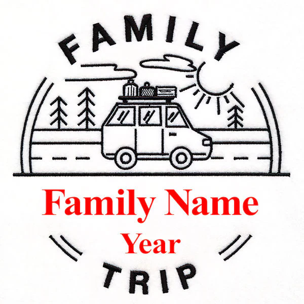 Customizable Family Trip - Satin Stitch - Image 5