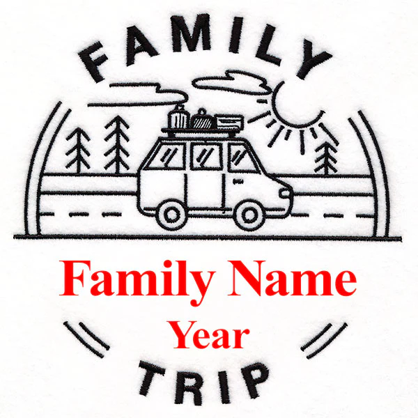 Customizable Family Trip - Satin Stitch - Image 7