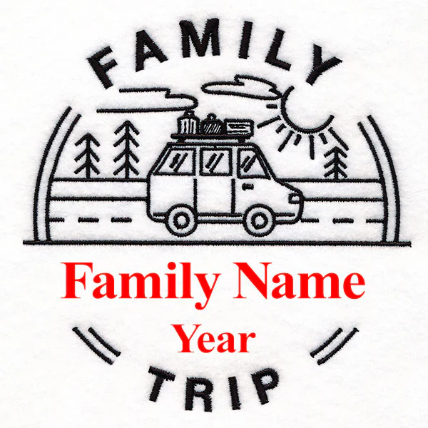Customizable Family Trip - Satin Stitch - Image 9